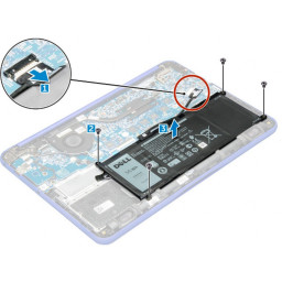 Dell Chromebook 13 3380 Замена батареи